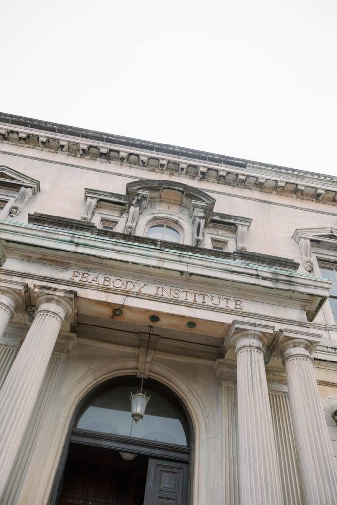 Front of Peabody Institue in Baltimore City