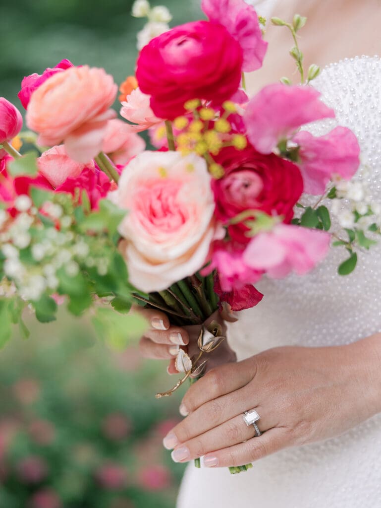 colorful bridal bouquet for a virginia wedding