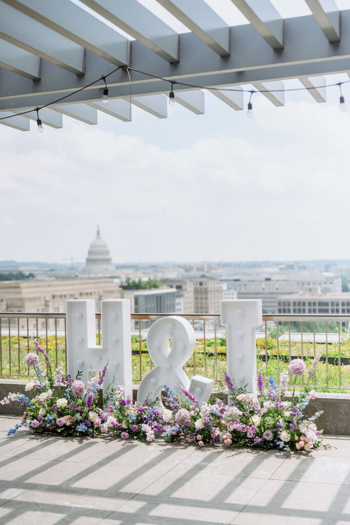 Whimsical Garden Rooftop Party In Alexandria VA with Lavender Themed Decor