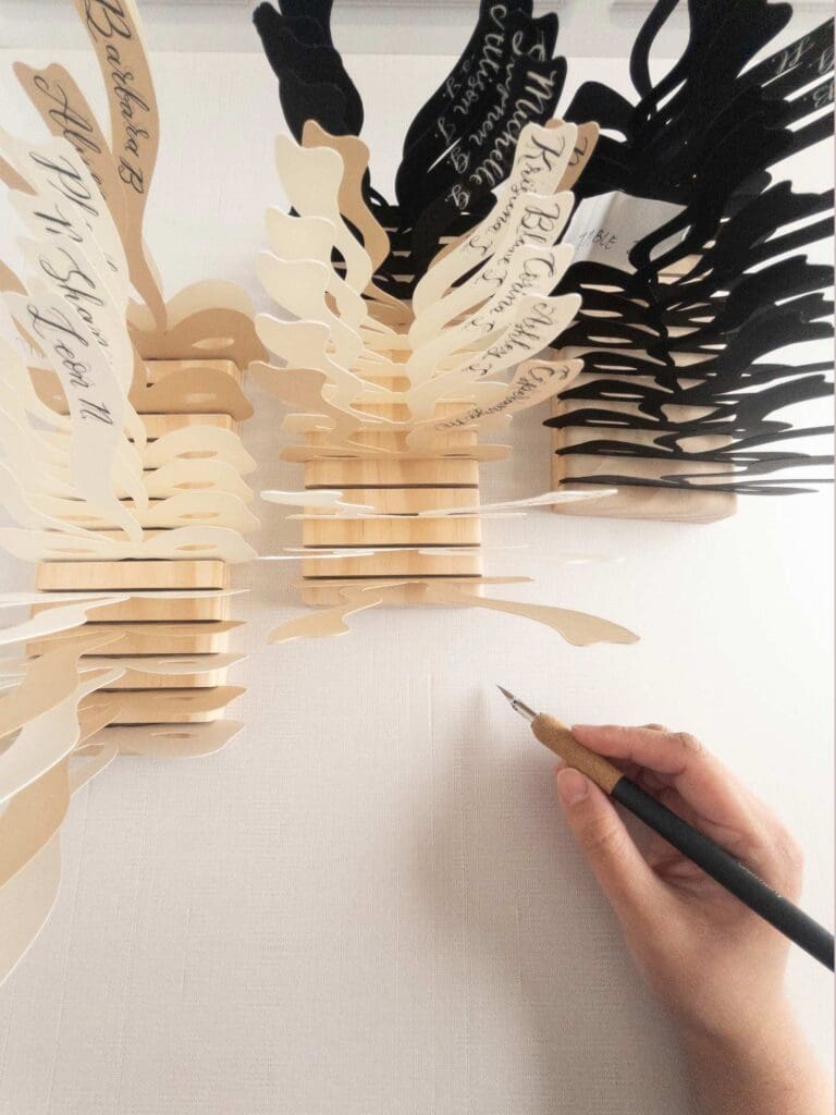 dc calligrapher handwriting calligraphy place cards