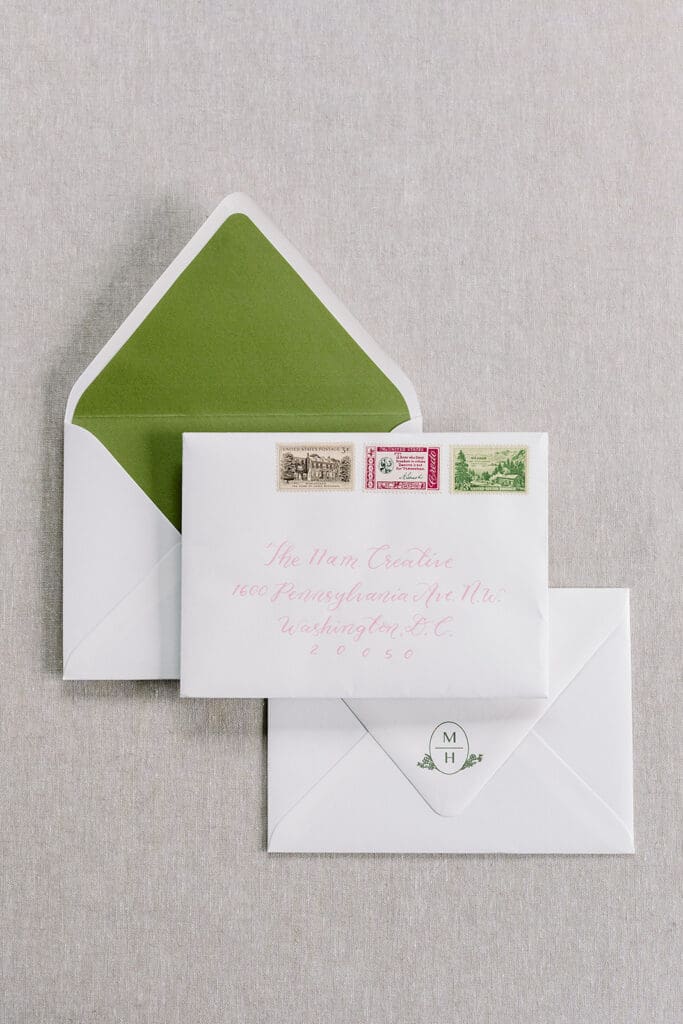 calligraphy envelopes mailing
