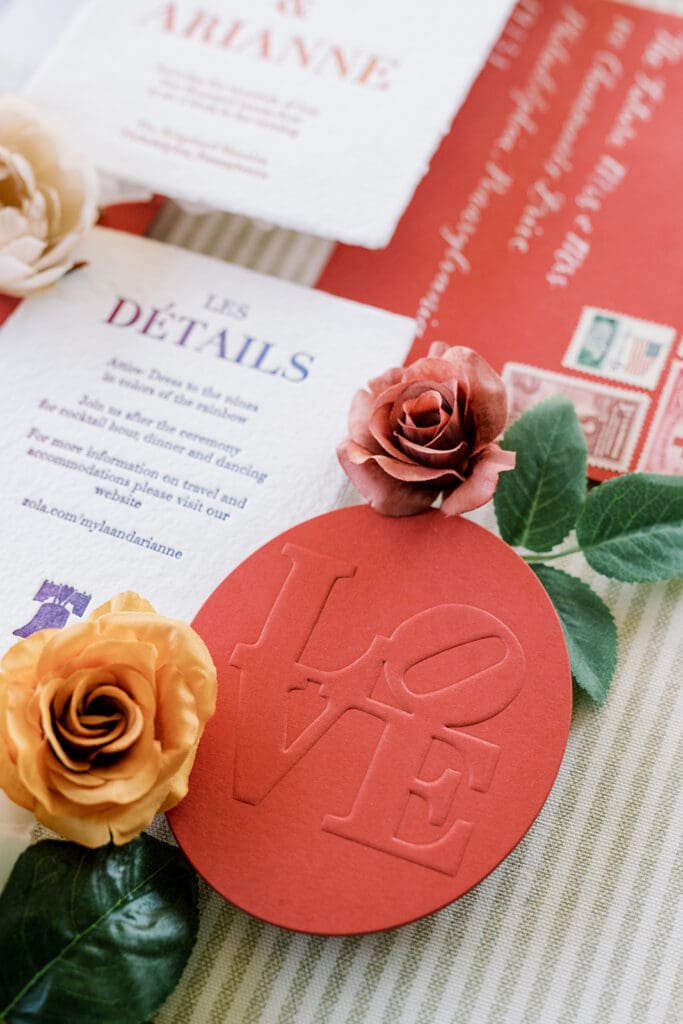 embossed fine art wedding invitations