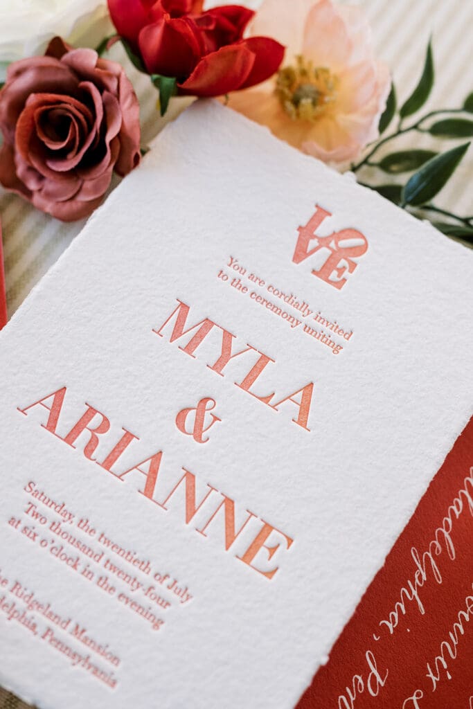 letterpress on handmade paper fine art wedding invitation specialty printing
